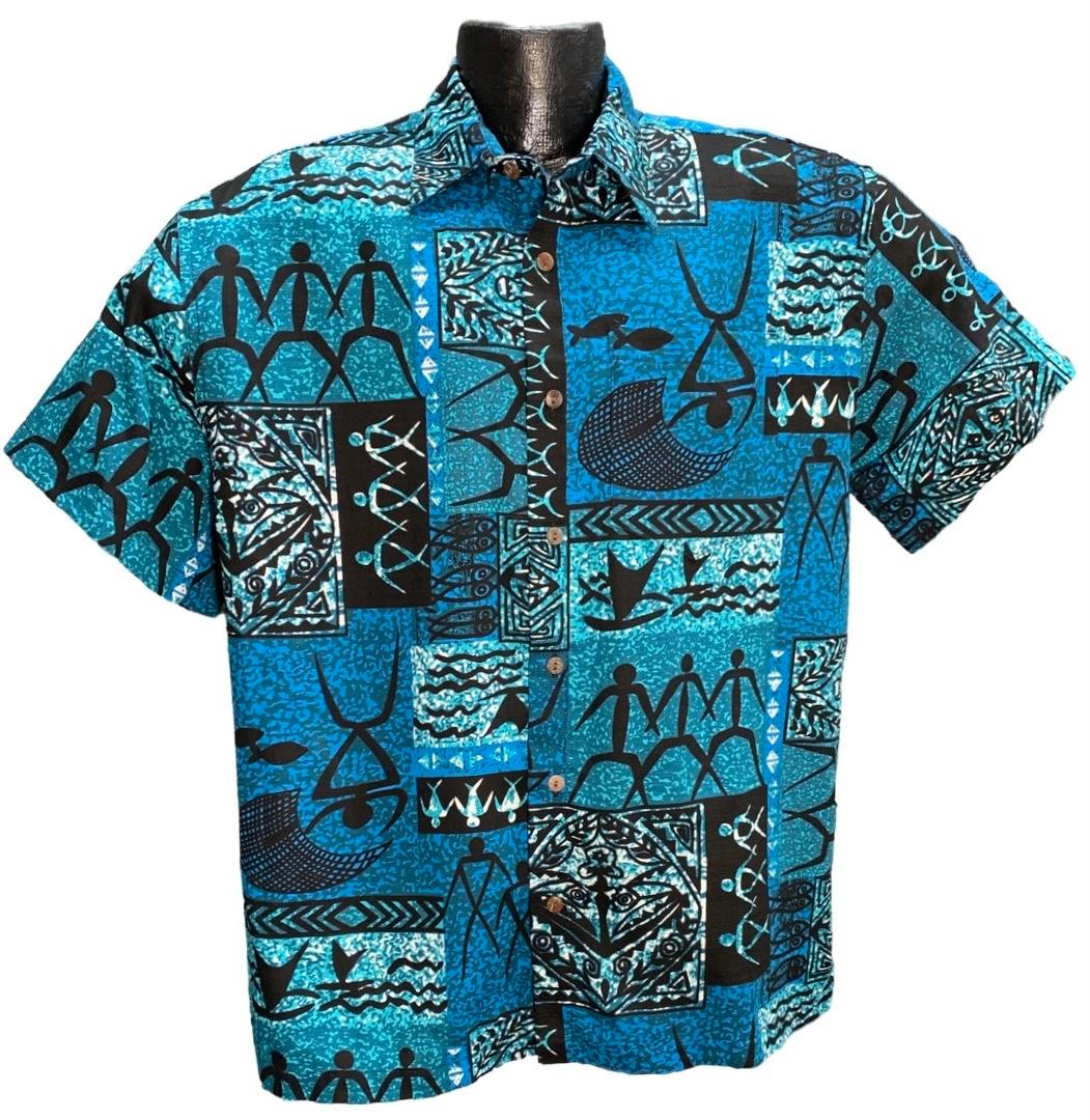 Mid Century & Vintage Bark Cloth Hawaiian Shirts | Made in USA